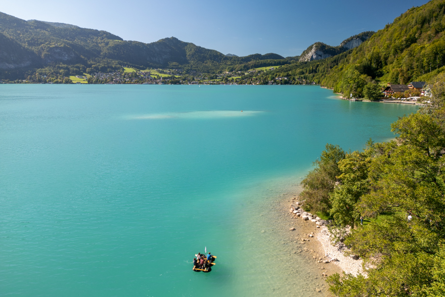 tragfähiges Floß am Wolfgangsee