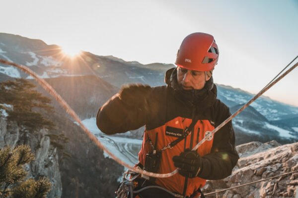 Bergretter Sonnenuntergang