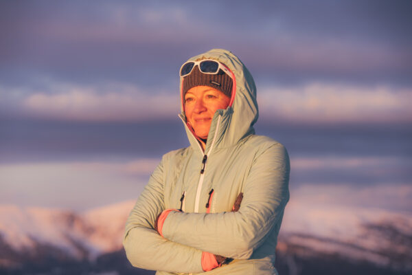 Teilnehmerin in der Morgensonne